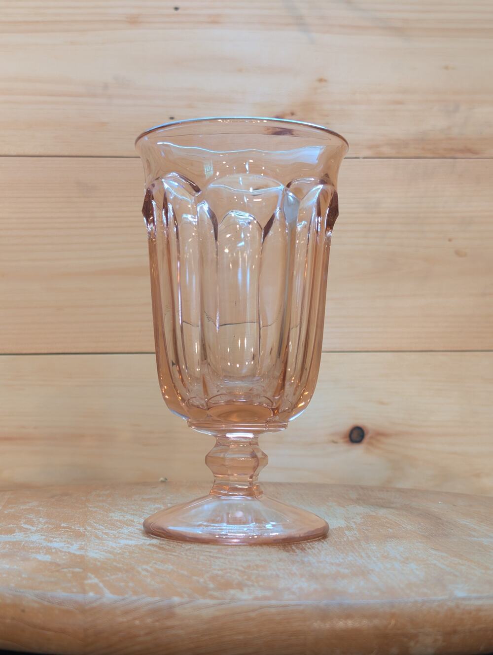 Vintage Imperial Glass Old Williamsburg Light Pink Iced Tea Goblet